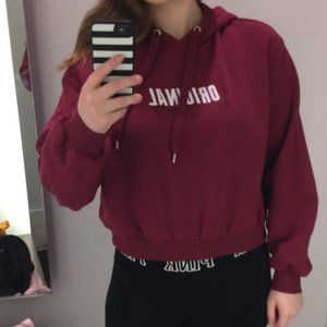 H&M Divided "Original" Crop Short Sweatshirt Hoodie